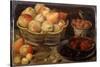 Still Life with Fruit, Late 16th-Early 17th Century-Georg Flegel-Stretched Canvas