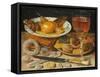 Still life with fruit, pastry and sweetmeat-Georg Flegel-Framed Stretched Canvas