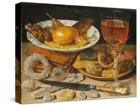 Still life with fruit, pastry and sweetmeat-Georg Flegel-Stretched Canvas