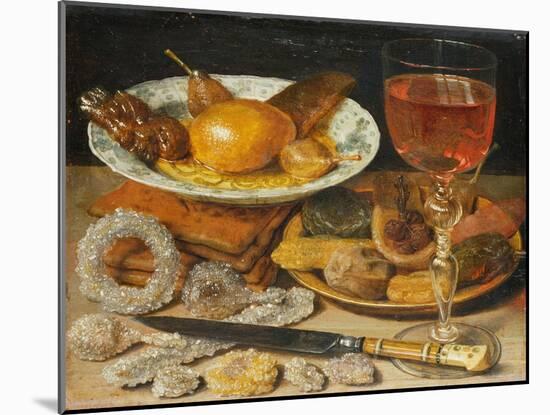 Still life with fruit, pastry and sweetmeat-Georg Flegel-Mounted Giclee Print