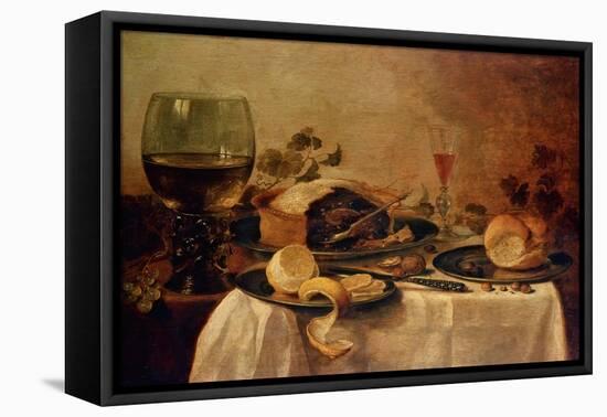 Still Life with Fruit Pie, 1635-Willem Claesz. Heda-Framed Stretched Canvas