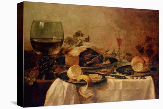 Still Life with Fruit Pie, 1635-Willem Claesz. Heda-Stretched Canvas