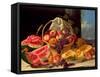 Still Life with Fruit-John F. Francis-Framed Stretched Canvas