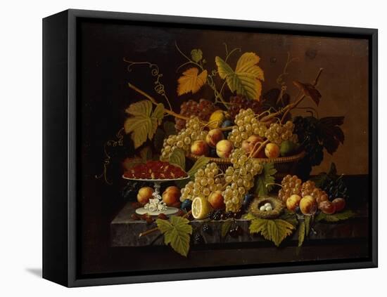 Still Life with Fruit-Severin Roesen-Framed Stretched Canvas