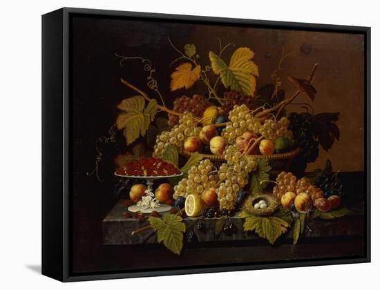 Still Life with Fruit-Severin Roesen-Framed Stretched Canvas