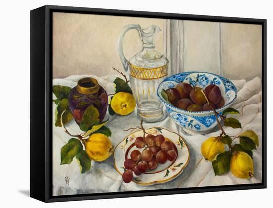 Still Life with Fruit,-Cristiana Angelini-Framed Stretched Canvas