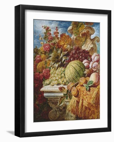 Still Life with Fruit-George Lance-Framed Giclee Print