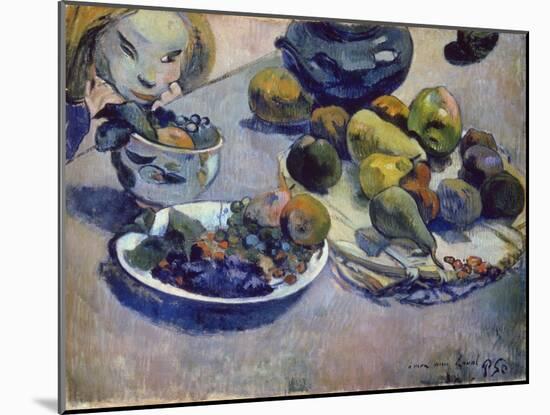 Still-Life with Fruits, 1888-Paul Gauguin-Mounted Giclee Print