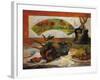 Still-Life with Fruits and Fan, circa 1888-Paul Gauguin-Framed Giclee Print