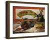 Still-Life with Fruits and Fan, circa 1888-Paul Gauguin-Framed Giclee Print