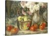 Still Life with Fruits and Flowers-Jean Laudry-Stretched Canvas