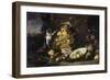 Still Life with Fruits and Monkeys-Frans Snyders-Framed Premium Giclee Print