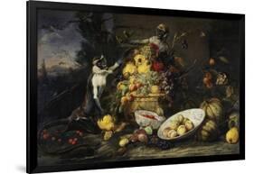 Still Life with Fruits and Monkeys-Frans Snyders-Framed Giclee Print