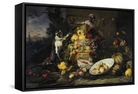 Still Life with Fruits and Monkeys-Frans Snyders-Framed Stretched Canvas