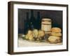 Still-Life with Fruits, Bottles and Loaves of Bread-Suzanne Valadon-Framed Giclee Print