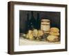 Still-Life with Fruits, Bottles and Loaves of Bread-Suzanne Valadon-Framed Giclee Print