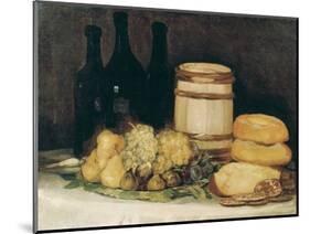 Still-Life with Fruits, Bottles and Loaves of Bread-Suzanne Valadon-Mounted Giclee Print