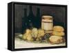 Still-Life with Fruits, Bottles and Loaves of Bread-Suzanne Valadon-Framed Stretched Canvas