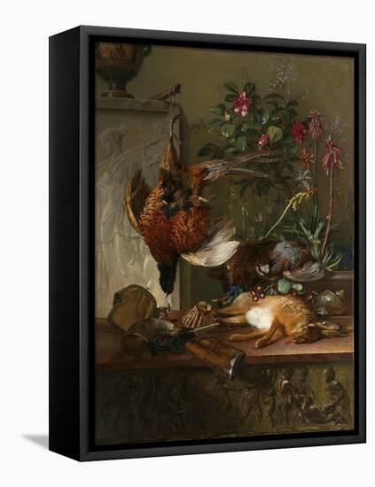 Still Life with Game and a Greek Stele: Allegory of Autumn-Georgius Jacobus Johannes van Os-Framed Stretched Canvas