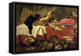 Still Life with Game and Lobster, c.1610-Frans Snyders Or Snijders-Framed Stretched Canvas