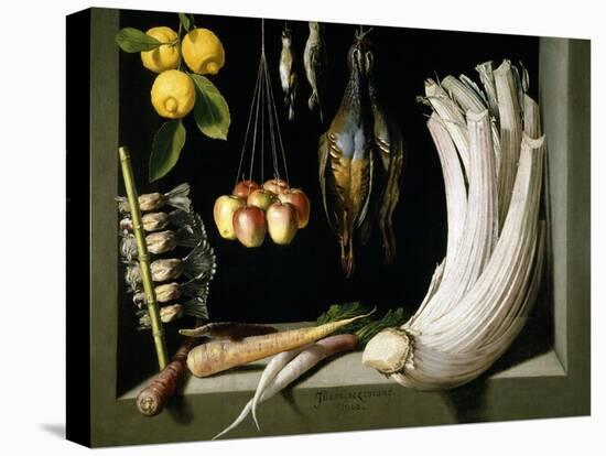 Still Life with Game, Vegetables and Fruit, 1602-Juan Sanchez Cotan-Stretched Canvas