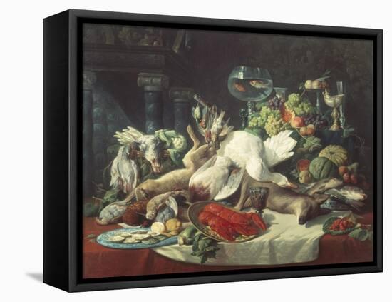 Still Life with Game-Lucas Schaefels-Framed Stretched Canvas