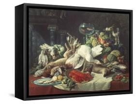 Still Life with Game-Lucas Schaefels-Framed Stretched Canvas