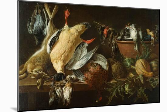 Still Life With Games And Vegetables-Adriaen van Utrecht-Mounted Giclee Print