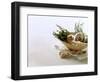 Still Life with Garlic and Various Fresh Herbs-Klaus Arras-Framed Photographic Print