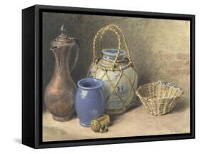 Still Life with Ginger Jar, C.1825-William Henry Hunt-Framed Stretched Canvas