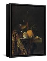 Still Life with Glass and Fruits-Willem Kalf-Framed Stretched Canvas