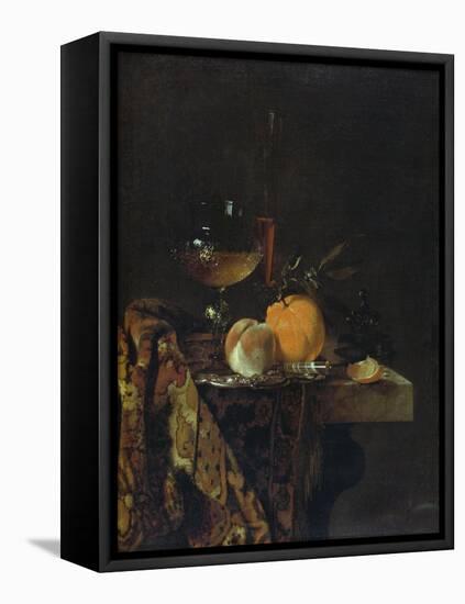 Still Life with Glass and Fruits-Willem Kalf-Framed Stretched Canvas