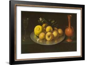 Still Life with Glass, Fruit, and Jar, c.1650-Francisco de Zurbaran-Framed Giclee Print