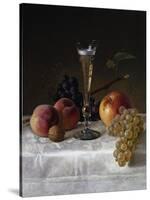 Still Life with Glass of Champagne-Filipo Or Frederico Bartolini-Stretched Canvas