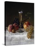 Still Life with Glass of Champagne-Filipo Or Frederico Bartolini-Stretched Canvas