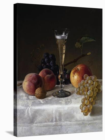 Still Life with Glass of Champagne-Filipo Or Frederico Bartolini-Stretched Canvas