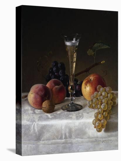 Still Life with Glass of Champagne-Filipo Or Frederico Bartolini-Stretched Canvas