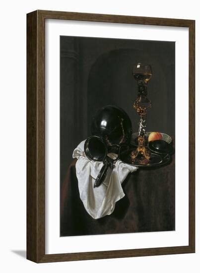 Still Life with Glass of Wine and Pewter Jug-Jan Jansz Treck-Framed Giclee Print