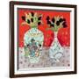 Still Life with Golden Fans-Emma Forrester-Framed Giclee Print