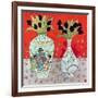 Still Life with Golden Fans-Emma Forrester-Framed Giclee Print