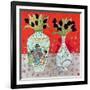 Still Life with Golden Fans-Emma Forrester-Framed Giclee Print