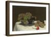 Still Life with Grapes and a Carnation, c.1880-Ignace Henri Jean Fantin-Latour-Framed Giclee Print