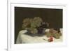 Still Life with Grapes and a Carnation, c.1880-Ignace Henri Jean Fantin-Latour-Framed Giclee Print