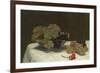 Still Life with Grapes and a Carnation, c.1880-Ignace Henri Jean Fantin-Latour-Framed Giclee Print