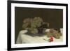 Still Life with Grapes and a Carnation, c.1880-Ignace Henri Jean Fantin-Latour-Framed Giclee Print