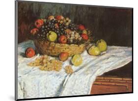 Still Life with Grapes and Fruit-Claude Monet-Mounted Art Print