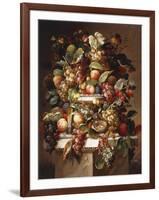 Still Life with Grapes and Peaches-Carl Baum-Framed Giclee Print