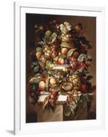 Still Life with Grapes and Peaches-Carl Baum-Framed Giclee Print