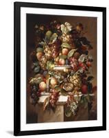 Still Life with Grapes and Peaches-Carl Baum-Framed Giclee Print