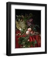 Still Life with Grapes and Peaches-Willem van Aelst-Framed Giclee Print